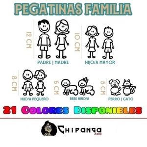 Pegatina Familia Coche Family Car Sticker Familien-Autoaufkleber Autocollant - Imagen 1 de 1