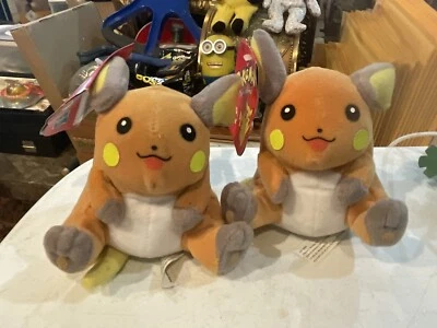 ONE POKEMON PLUSH RAICHU #26 5-1/2" HASBRO NO 1999  PERFECT TUSH TAG. ( READ ) - Image 1 of 4
