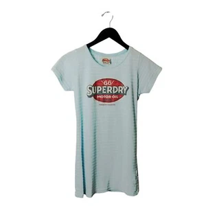 Superdry Motor Oil 66 T Shirt Dress Tunic Graphic Tee Top Short Sleeve Cotton M - Picture 1 of 6