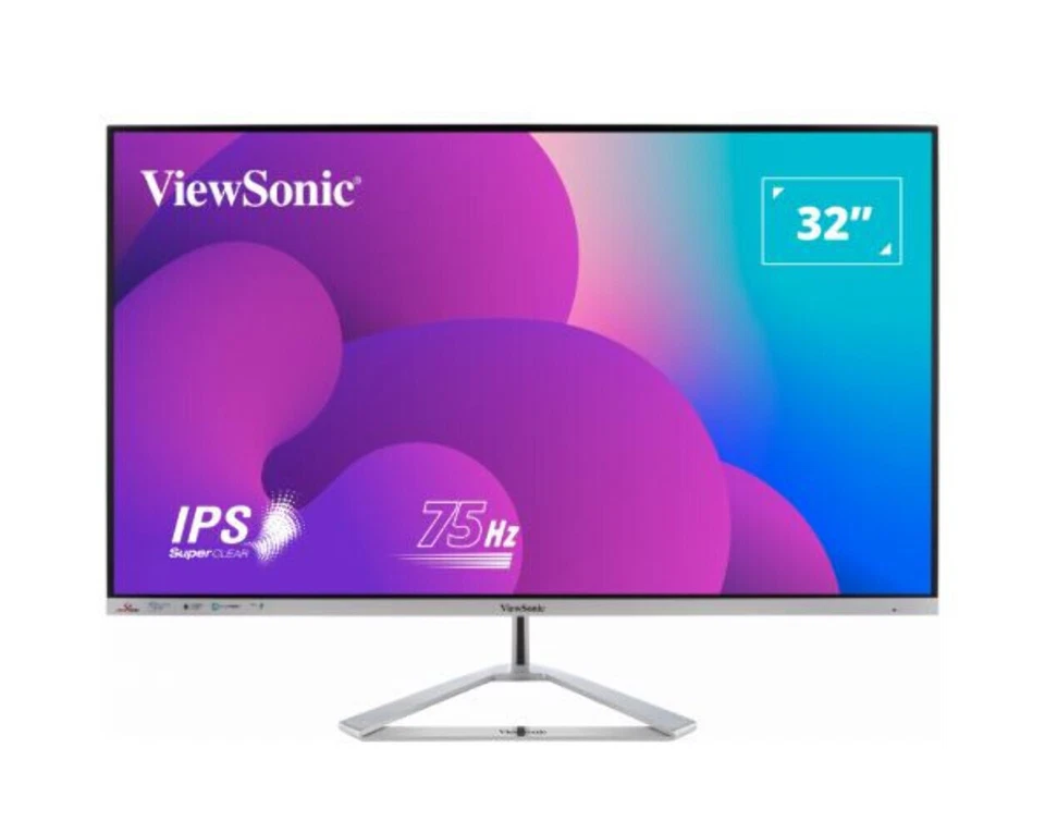 ViewSonic 32' Office Professional Stylish & Ultra Thin bezel, SuperClear IPS 4ms - Image 1 of 1