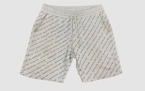 $98 Michael Kors Men's Gray Logo Print Elastic Waist Sweat Shorts Size L - Picture 1 of 3