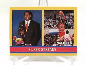 1990 NBA Hoops Behind the Scenes #385 Michael Jordan / Magic Johnson NM/M - Picture 1 of 2