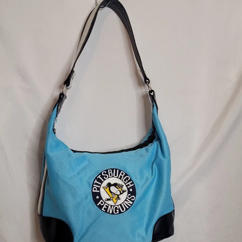 NHL Pittsburgh Peguins Shoulder Purse Blue Team Logo MVF Branded LIcensed Cover