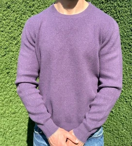 1650$ Cashmere Brunello Cucinelli Light Striped Pullover Sweater Slim Size 48 M - Picture 1 of 18