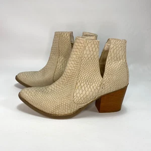 NICHT BEWERTET Tarim taupe Stiefel Slipper klobige Absätze Kunstschlange Gr. 9 (LMLB0030-290) - Bild 1 von 9