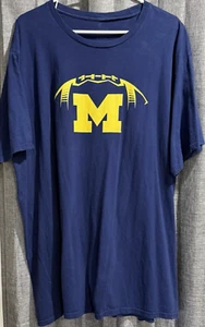 Fanatics UofM Mens Football Shirt Adult 2XL Blue Short Sleeve #83 Jackson - Picture 1 of 5