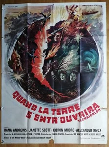 QUAND LA TERRE S'ENTROUVRIRA affiche cinema originale 160x120 cm '65 sci-fi - Picture 1 of 1