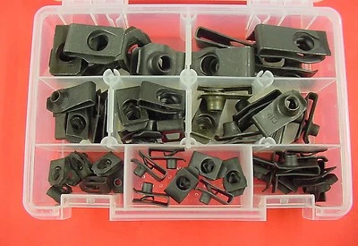 1946-1980 Chevy 53Pc Assortment Extruded U-Nuts Clips Kit Hood Body Panel Fender - Image 1 of 4