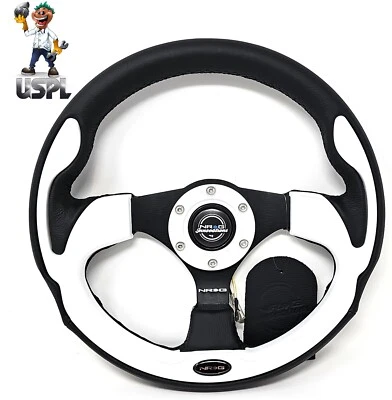 NUEVO VOLANTE REFORZADO NRG INNOVATIONS RST-001WT + AMBIENTADOR U.S.P.L Foto 1 de 4