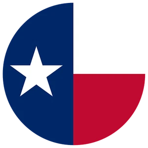 Texas Flag Lone Star Round Sticker Phone CaseTruck Bumper Decal #RS37 - Picture 1 of 2