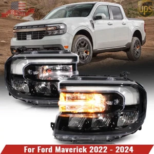 Faros delanteros izquierdo/derecho Ford Maverick 2022-2024 negro con LED DRL - Imagen 1 de 14