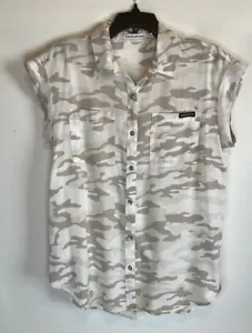 calvin klein women blouse Size Small Color Beige - Picture 1 of 8