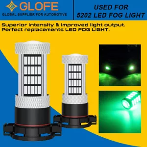 Super Bright 5202 2504 LED Fog Driving Light Bulb DRL Lamps Pair 92SMD Green - Picture 1 of 6