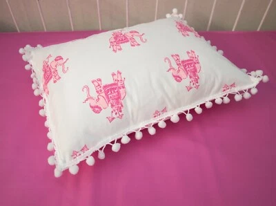 Decorative Pillow COVER Only - Pink Elephant  - Made to Order - Choose your size - Image 1 of 4