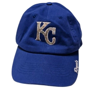 KANSAS City Royals Blue Sequined Baseball Cap Strap Back 47 Twins Brand - Picture 1 of 6