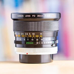 Rare Canon FD 20mm f/2.8 SSC Grand Wide Angle S.S.C f 2.8 !! Super Offre !! - Imagen 1 de 11