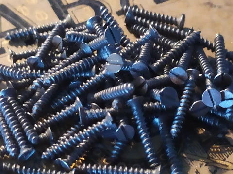 2x1/2 (50pc) ULTRA SMALL OLD IRON SLOTTED ANTIQUE WOOD SCREWS  PROOPS FILMAKING Cover