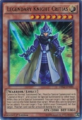 LEGENDARY KNIGHT CRITIAS (DRL3-EN056) - YuGiOh Ultra Rare 1st Ed. Monster - Image 1 of 1