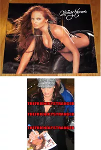 CHRISTY HEMME signed Autographed "WWE" 2 SIDED FOLDOUT POSTER - PROOF Sexy COA - Picture 1 of 5