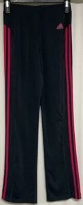 Adidas Girl’s Youth Size L (14) Black & Pink Sweatpants Jogger Track Pants. 2401 - Picture 1 of 3