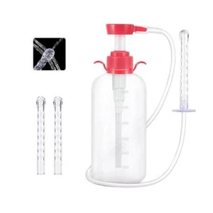 Intimate Area Cleaner Kit 600ml - Reusable Manual Douche Enema for Women with 3 - Picture 1 of 5