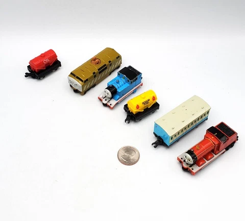 Thomas Friends Train TOMY Diecast Metal Miniatures Lot James Oil Fuel Diesel 10 Cover