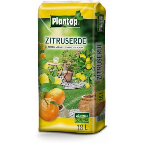 Plantop Zitrus Erde torfreduziert für Oliven Zitrone Orange Kumquad, 18 Liter