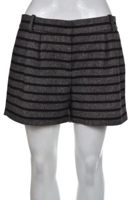 Pantalones Cortos J Crew Mujer Talla 4 Negro Gris Rayas Vestido Informal Poliéster Foto 1 de 4