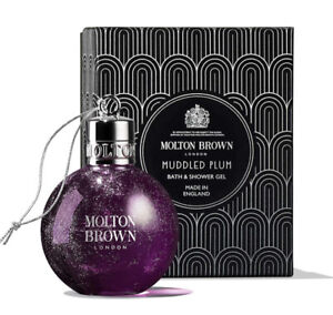 Molton Brown Muddled Plum Festive Bauble Bath & Shower 75ml Packing May Vary