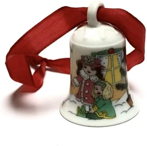 Hutschenreuther Porzellan Weihnachtsglocke mini bell "Spaziergang" #74 - Bild 1 von 4