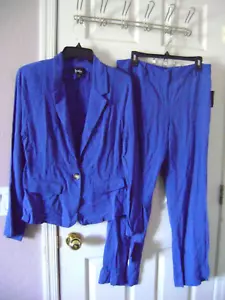 Tuta pantalone donna blu colbalto 2 pezzi nuova - Foto 1 di 5