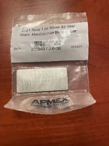 2021 Niue 1 oz Silver $2 Star Wars: Mandalorian Beskar Bar - Picture 1 of 4