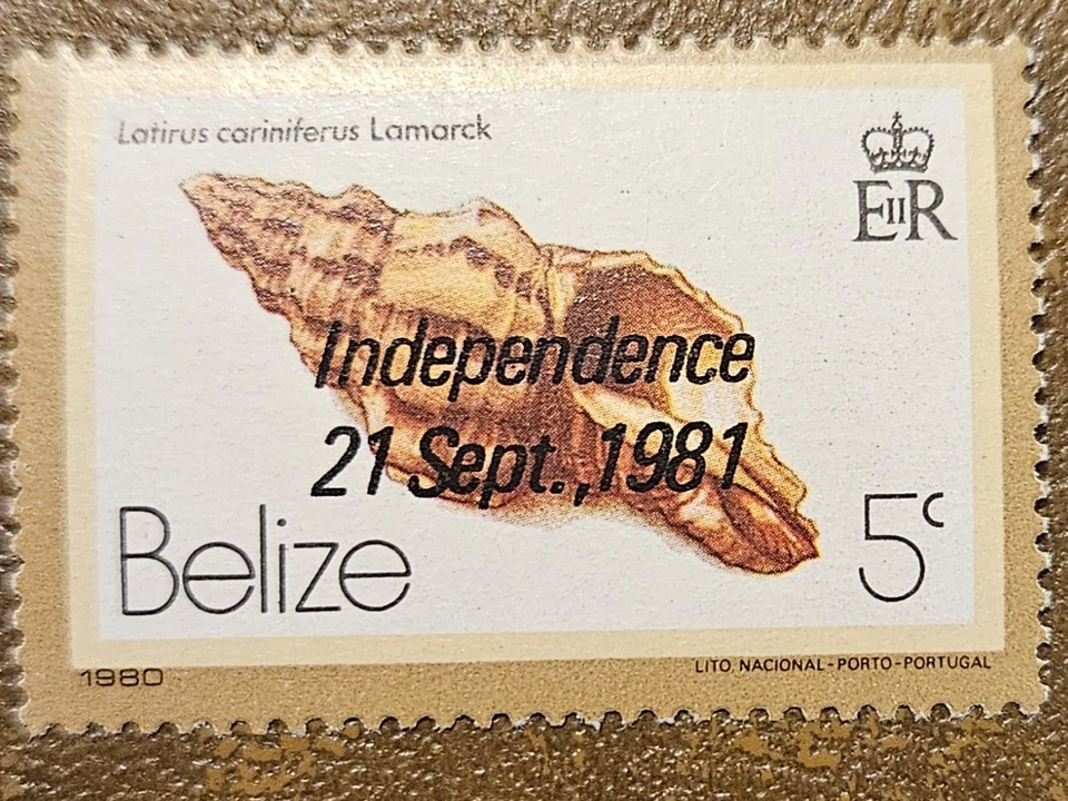 Sobreimpresión Shell Independence de Belice 1981 (Scott 576; SG 633) MLH Foto 1 de 1