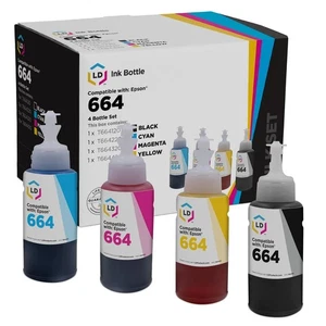 LD Compatible Epson 664 Black & Color Ink Set for ET 2500, 2550 & ET 16500, 4500 - Picture 1 of 9