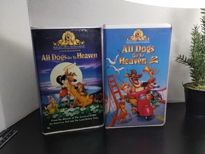All Dogs Go to Heaven 1 & 2 VHS Movie Bundle. Good Condition. Clamshell  - Image 1 of 4