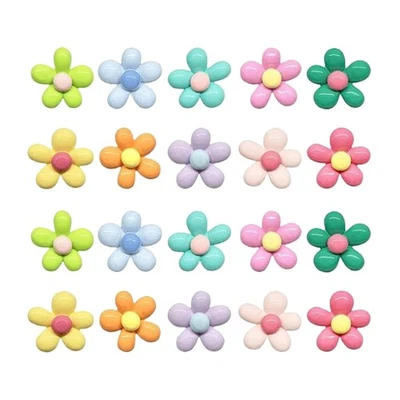Pack of Colorful Flower Theme Push Pins Fun Design Bulletin Boards Thumb Tacks - Image 1 of 4