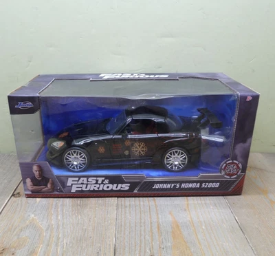 Jada Fast N Furious Johnny's Honda S2000 escala 1/24 die cast preto 99541 - Imagem 1 de 4