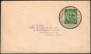 Great Britain 1933 Commemorative Cover w/ KGV 1911 SG 324 1/2d Green - Picture 1 of 1