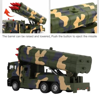 1/50 Militärraketen-Fahrzeug-Modell-Legierung Ziehen Zurück Raketen-Auto- NTS - Bild 1 von 4