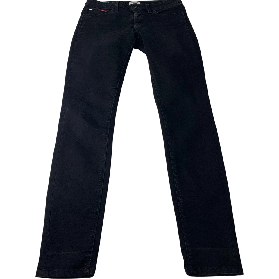 Hilfiger Denim Mid Rise Skinny Jeans Black Women's UK 8 — 第 1/4 张图片