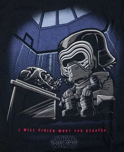 POP TEES STAR WARS T-SHIRT, KYLO REN HOLDING DARTH VADER MASK, NEW IN BAG, XL - Picture 1 of 5