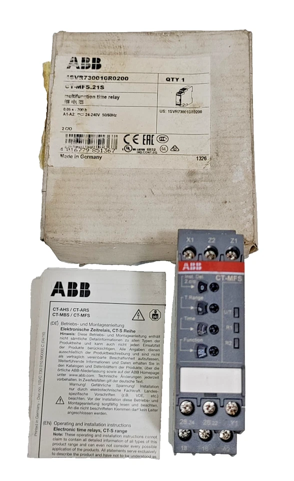 ABB 1SVR730010R0200 Multifunction Time Relay Ct-mfs.21s