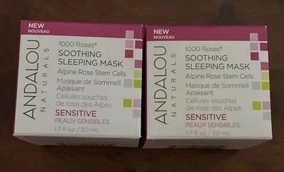 2 Andalou Natural Soothing Sleeping Mask Sensitive Alpine Rose Stem Cells 1.7Oz - Image 1 of 3