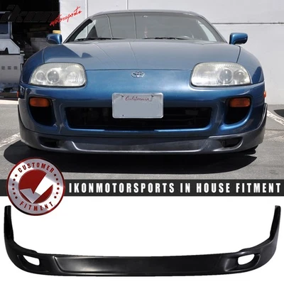 Fits 93-98 Toyota Supra JDM Style Front Bumper Lip Spoiler Splitter Unpainted PU Foto 1 de 4