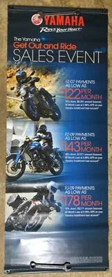 Banner promocional para concesionario Yamaha evento de ventas 24wx62h Foto 1 de 2