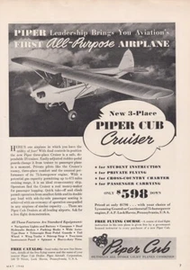 Anuncio de avión Piper Cruiser 1940 22/4/2024 k - Imagen 1 de 1