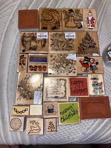 RUBBER STAMPS LOT CHRISTMAS HOLIDAY Different Brands - Bild 1 von 8