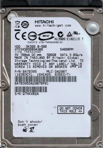 Hitachi HTE545050B9A300 P/N: 0A70395 MLC: DA2987 500GB Thailand - Bild 1 von 1