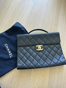 CHANEL BRIEFCASE - vintage, Gold Carat, Authenticated! - Picture 1 of 6