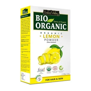 INDUS VALLEY 100% Pure & Organic Lemon Fruit Peel Face Cleanser Powder - 100 gm - Picture 1 of 4